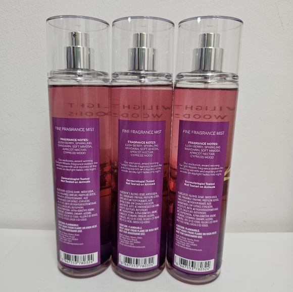QTY - 3 Bath and Body Works Twilight Woods Fine Fragrance Mist 8 fl oz /236 ml - Picture 2 of 2